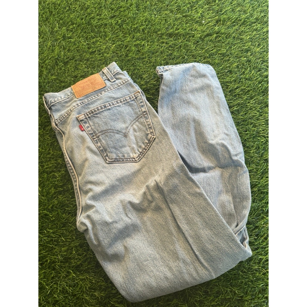 Vintage 1990 Levi's 512 Jeans Men 36x32 Blue USA Made Slim Fit Tapered Denim
